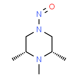 ChemSpider 2D Image | (2R,6S)-1,2,6-Trimethyl-4-nitrosopiperazine | C7H15N3O