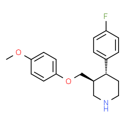 ChemSpider 2D Image | (3S,4R)-4-(4-Fluorophenyl)-3-[(4-methoxyphenoxy)methyl]piperidine | C19H22FNO2