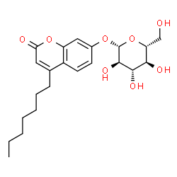 ChemSpider 2D Image | 4-Heptyl-2-oxo-2H-chromen-7-yl beta-D-glucopyranoside | C22H30O8