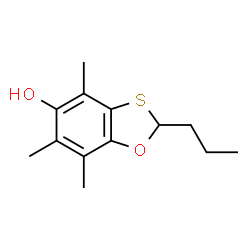 ChemSpider 2D Image | 4,6,7-Trimethyl-2-propyl-1,3-benzoxathiol-5-ol | C13H18O2S