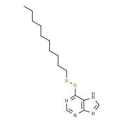 ChemSpider 2D Image | 6-(Decyldisulfanyl)-7H-purine | C15H24N4S2