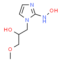 ChemSpider 2D Image | 1-[2-(Hydroxyamino)-1H-imidazol-1-yl]-3-methoxy-2-propanol | C7H13N3O3