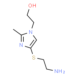 ChemSpider 2D Image | 1H-Imidazole-1-ethanol, 4-((2-aminoethyl)thio)-2-methyl- | C8H15N3OS