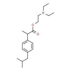 ChemSpider 2D Image | 2-(Diethylamino)ethyl 2-(4-isobutylphenyl)propanoate | C19H31NO2