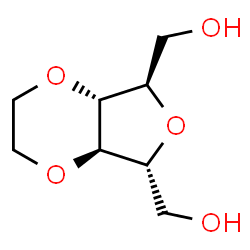 ChemSpider 2D Image | (4aR,5R,7R,7aR)-Hexahydrofuro[3,4-b][1,4]dioxine-5,7-diyldimethanol | C8H14O5