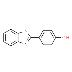ChemSpider 2D Image | 4-(1H-Benzimidazol-2-yl)phenol | C13H10N2O