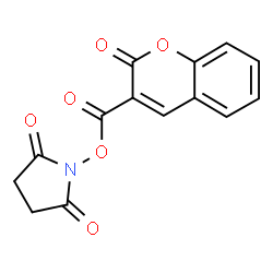 ChemSpider 2D Image | 2,5-dioxopyrrolidin-1-yl 2-oxo-2H-chromene-3-carboxylate | C14H9NO6