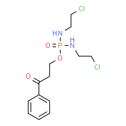 ChemSpider 2D Image | 3-Oxo-3-phenylpropyl N,N'-bis(2-chloroethyl)phosphorodiamidate | C13H19Cl2N2O3P