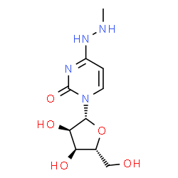 ChemSpider 2D Image | 4-(2-Methylhydrazino)-1-(beta-D-ribofuranosyl)-2(1H)-pyrimidinone | C10H16N4O5