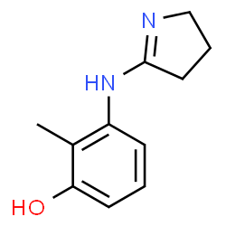 ChemSpider 2D Image | 3-(3,4-Dihydro-2H-pyrrol-5-ylamino)-2-methylphenol | C11H14N2O