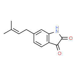 ChemSpider 2D Image | 6-(3-Methyl-2-buten-1-yl)-1H-indole-2,3-dione | C13H13NO2