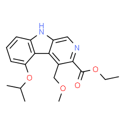 ChemSpider 2D Image | Ethyl 5-isopropoxy-4-(methoxymethyl)-9H-beta-carboline-3-carboxylate | C19H22N2O4