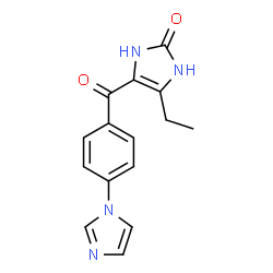 ChemSpider 2D Image | 4-Ethyl-5-[4-(1H-imidazol-1-yl)benzoyl]-1,3-dihydro-2H-imidazol-2-one | C15H14N4O2