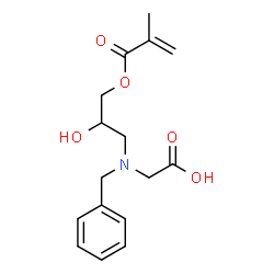 ChemSpider 2D Image | N-Benzyl-N-[2-hydroxy-3-(methacryloyloxy)propyl]glycine | C16H21NO5