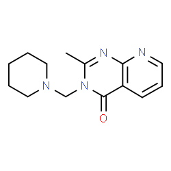ChemSpider 2D Image | 2-Methyl-3-(1-piperidinylmethyl)pyrido[2,3-d]pyrimidin-4(3H)-one | C14H18N4O