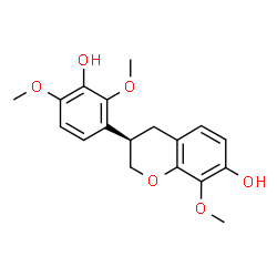 ChemSpider 2D Image | (3R)-3-(3-Hydroxy-2,4-dimethoxyphenyl)-8-methoxy-7-chromanol | C18H20O6