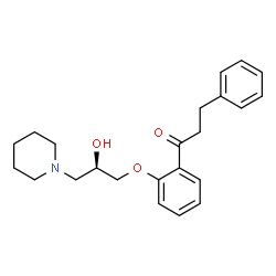 ChemSpider 2D Image | 1-{2-[(2R)-2-Hydroxy-3-(1-piperidinyl)propoxy]phenyl}-3-phenyl-1-propanone | C23H29NO3
