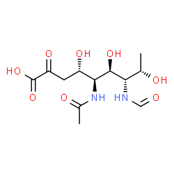 ChemSpider 2D Image | (4S,5S,6S,7S,8S)-5-Acetamido-7-formamido-4,6,8-trihydroxy-2-oxononanoic acid | C12H20N2O8