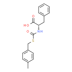 ChemSpider 2D Image | N-{[(4-Methylbenzyl)sulfanyl]carbonyl}-L-phenylalanine | C18H19NO3S
