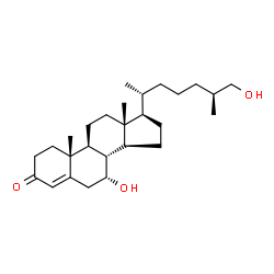 ChemSpider 2D Image | (7alpha,25S)-7,26-Dihydroxycholest-4-en-3-one | C27H44O3