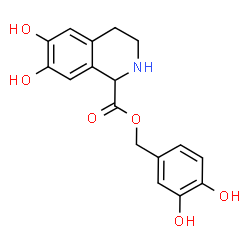 ChemSpider 2D Image | 3,4-Dihydroxybenzyl 6,7-dihydroxy-1,2,3,4-tetrahydro-1-isoquinolinecarboxylate | C17H17NO6