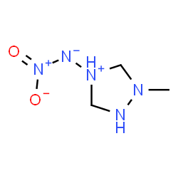 ChemSpider 2D Image | (1-Methyl-1,2,4-triazolidin-4-ium-4-yl)(nitro)azanide | C3H9N5O2