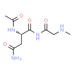 ChemSpider 2D Image | N~2~-Acetyl-N~1~-[(methylamino)acetyl]-L-aspartamide | C9H16N4O4