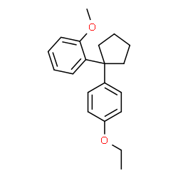 ChemSpider 2D Image | 1-[1-(4-Ethoxyphenyl)cyclopentyl]-2-methoxybenzene | C20H24O2