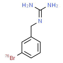 ChemSpider 2D Image | 2-[3-(~76~Br)Bromobenzyl]guanidine | C8H1076BrN3