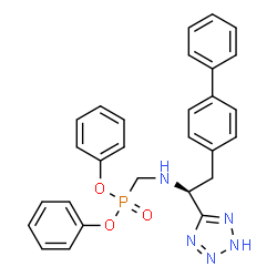 ChemSpider 2D Image | Diphenyl ({[(1S)-2-(4-biphenylyl)-1-(2H-tetrazol-5-yl)ethyl]amino}methyl)phosphonate | C28H26N5O3P