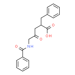 ChemSpider 2D Image | 5-(Benzoylamino)-2-benzyl-4-oxopentanoic acid | C19H19NO4