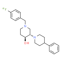 ChemSpider 2D Image | (3'S,4'S)-1'-[4-(~18~F)Fluorobenzyl]-4-phenyl-1,3'-bipiperidin-4'-ol | C23H2918FN2O