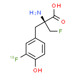 ChemSpider 2D Image | 3-(~18~F)Fluoro-alpha-(fluoromethyl)-L-tyrosine | C10H11F18FNO3