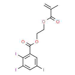 ChemSpider 2D Image | 2-(Methacryloyloxy)ethyl 2,3,5-triiodobenzoate | C13H11I3O4