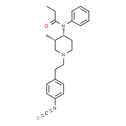 ChemSpider 2D Image | N-{(3S,4R)-1-[2-(4-Isothiocyanatophenyl)ethyl]-3-methyl-4-piperidinyl}-N-phenylpropanamide | C24H29N3OS