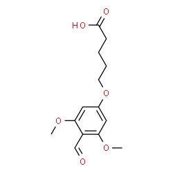 ChemSpider 2D Image | 5-(4-Formyl-3,5-dimethoxyphenoxy)pentanoic acid | C14H18O6
