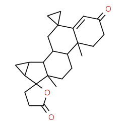 ChemSpider 2D Image | 4a',6a'-Dimethyl-4',4a',4b',5',6',6a',7a',8',8a',8b',8c',9'-dodecahydro-3''H-dispiro[cyclopropane-1,10'-cyclopropa[4,5]cyclopenta[1,2-a]phenanthrene-7',2''-furan]-2',5''(3'H,4''H)-dione | C25H32O3