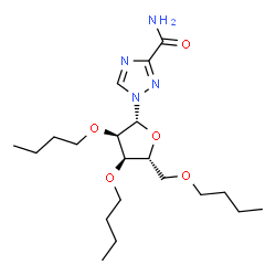 ChemSpider 2D Image | 1-(2,3,5-Tri-O-butyl-beta-D-ribofuranosyl)-1H-1,2,4-triazole-3-carboxamide | C20H36N4O5