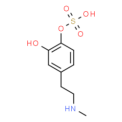 ChemSpider 2D Image | 2-Hydroxy-4-[2-(methylamino)ethyl]phenyl hydrogen sulfate | C9H13NO5S