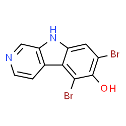 ChemSpider 2D Image | 5,7-Dibromo-9H-beta-carbolin-6-ol | C11H6Br2N2O