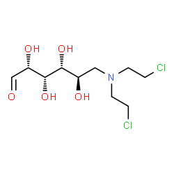ChemSpider 2D Image | 6-[Bis(2-chloroethyl)amino]-6-deoxy-D-glucose | C10H19Cl2NO5