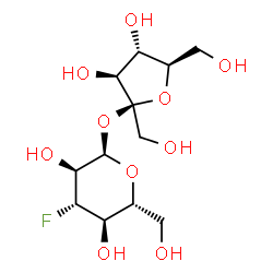 ChemSpider 2D Image | beta-D-Fructofuranosyl 3-deoxy-3-fluoro-alpha-D-glucopyranoside | C12H21FO10