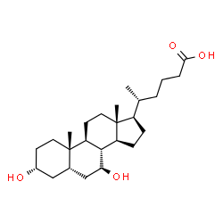 ChemSpider 2D Image | (5R)-5-[(3R,5S,7S,8R,9S,10S,13R,14S,17R)-3,7-Dihydroxy-10,13-dimethylhexadecahydro-1H-cyclopenta[a]phenanthren-17-yl]hexanoic acid | C25H42O4