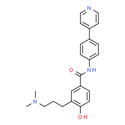 ChemSpider 2D Image | 3-[3-(Dimethylamino)propyl]-4-hydroxy-N-[4-(4-pyridinyl)phenyl]benzamide | C23H25N3O2