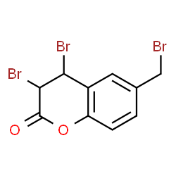 ChemSpider 2D Image | 3,4-Dibromo-6-(bromomethyl)-2-chromanone | C10H7Br3O2