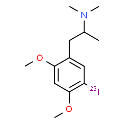 ChemSpider 2D Image | 2,4-DIMETHOXY-N,N-DIMETHYL-5-IODOPHENYLISOPROPYLAMINE I-122 | C13H20122INO2