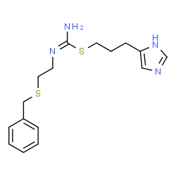 ChemSpider 2D Image | 3-(1H-Imidazol-5-yl)propyl N'-[2-(benzylsulfanyl)ethyl]carbamimidothioate | C16H22N4S2