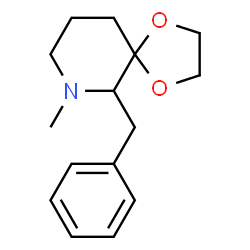 ChemSpider 2D Image | 6-Benzyl-7-methyl-1,4-dioxa-7-azaspiro[4.5]decane | C15H21NO2