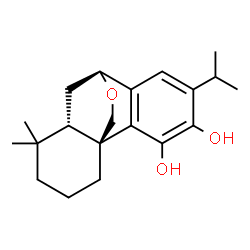 ChemSpider 2D Image | (7alpha,10alpha)-7,20-Epoxyabieta-8,11,13-triene-11,12-diol | C20H28O3