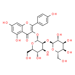 ChemSpider 2D Image | 5,7-Dihydroxy-2-(4-hydroxyphenyl)-4-oxo-4H-chromen-3-yl 2-O-alpha-L-altropyranosyl-alpha-D-mannopyranoside | C27H30O16